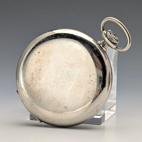 1935 Vintage Omega Pocket Watch Alloy Case Open Face Works Well